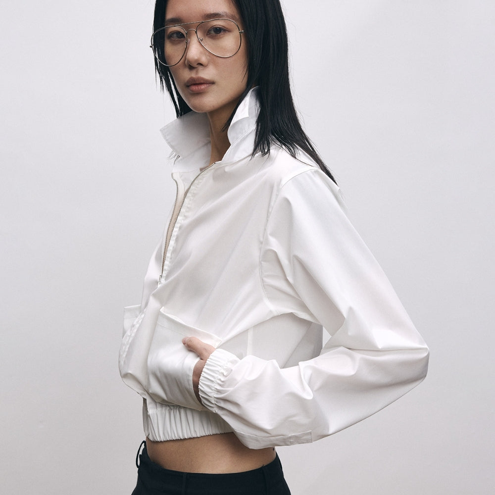 SANFRONTIERES Zip-Front Shirt