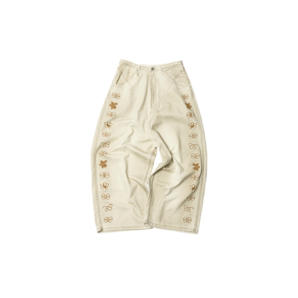 MEDIUM WELL Logo-Embossed Jeans