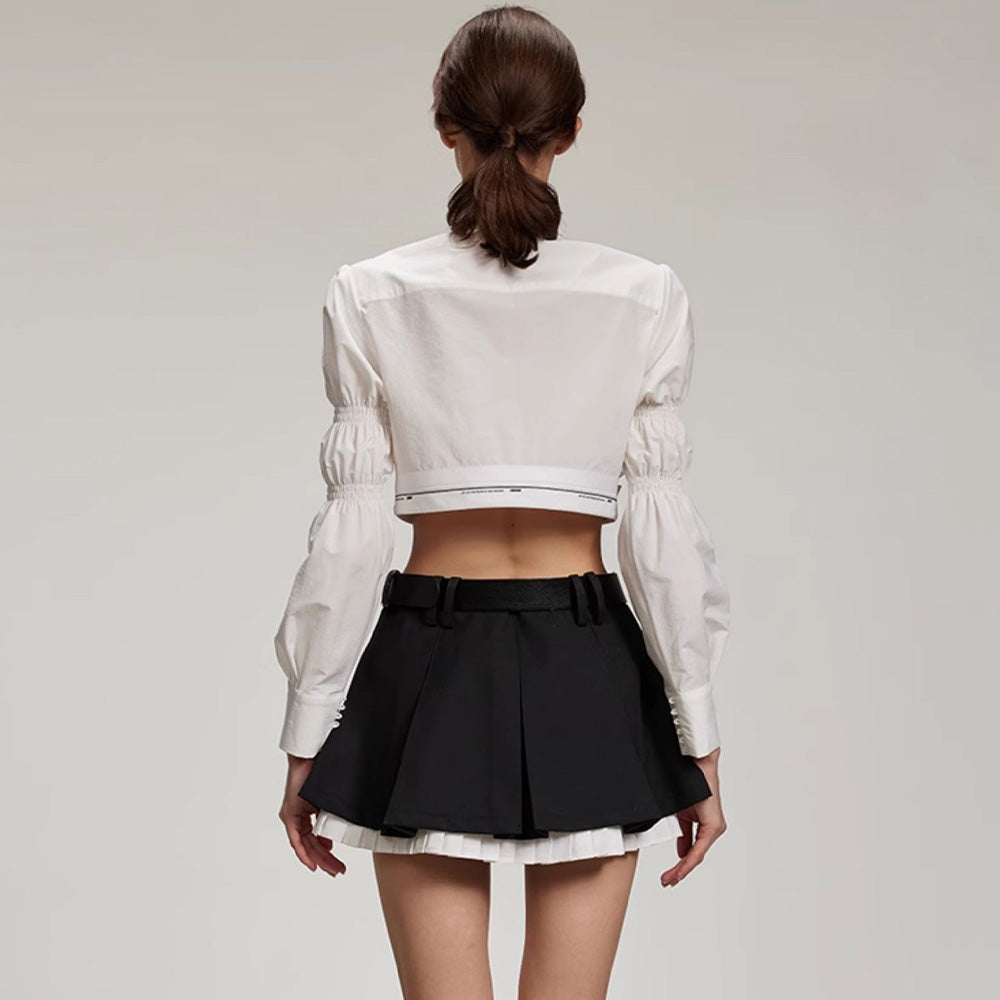 LACERTA White Trim Skirt
