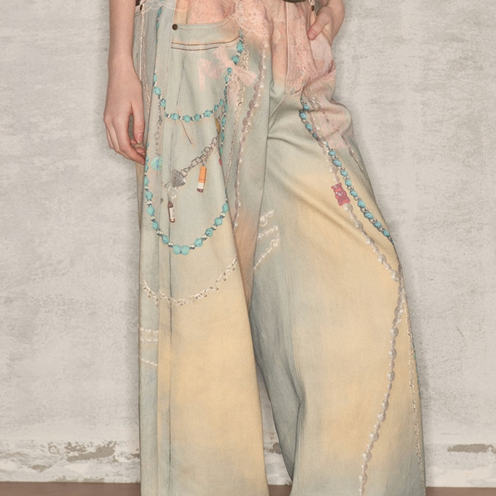 WOOHA 3D Lace Jeans