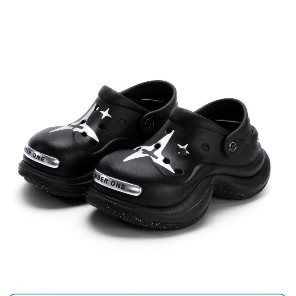 Ouder open smile clogs black