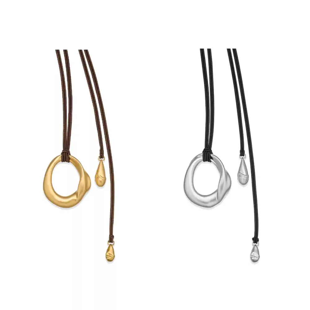 MONSECRET Circle Pendant Necklace