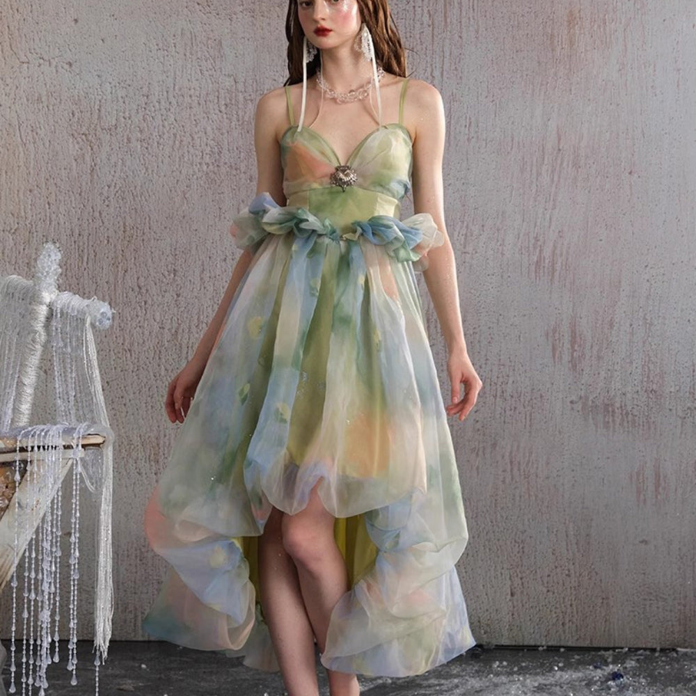 ARTE PURA Green Bustier Dress