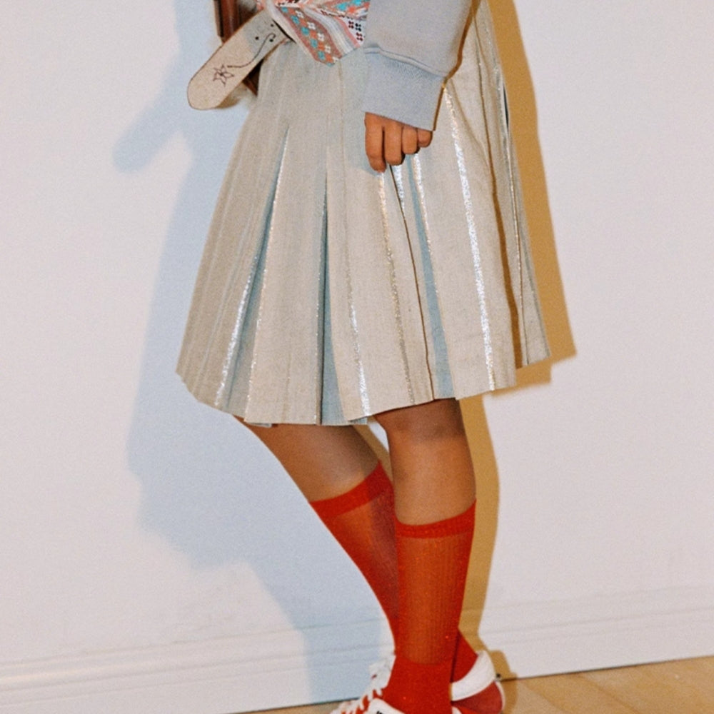 Square-Toe Sneaker red