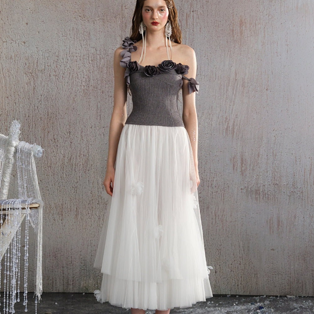 ARTE PURA Gray Knit Camisole
