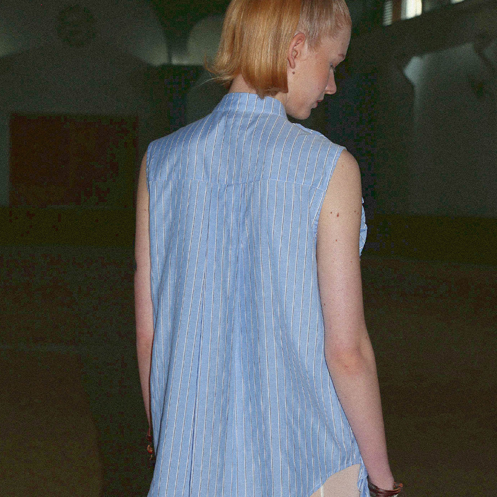 1COTHEN Striped Embroidered Shirt
