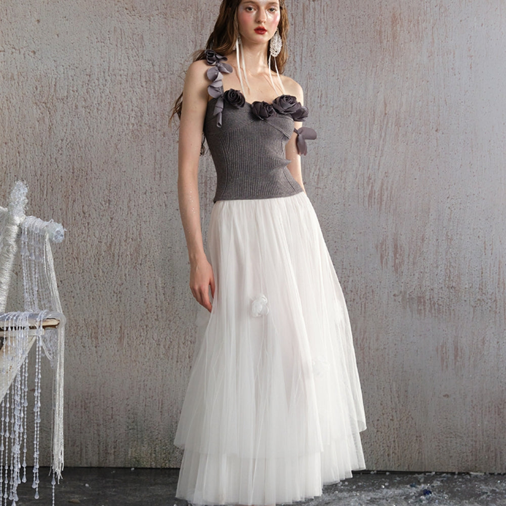 ARTE PURA Gray Knit Camisole