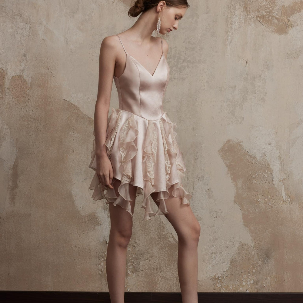FA SOGNO Rose V-Neck Dress