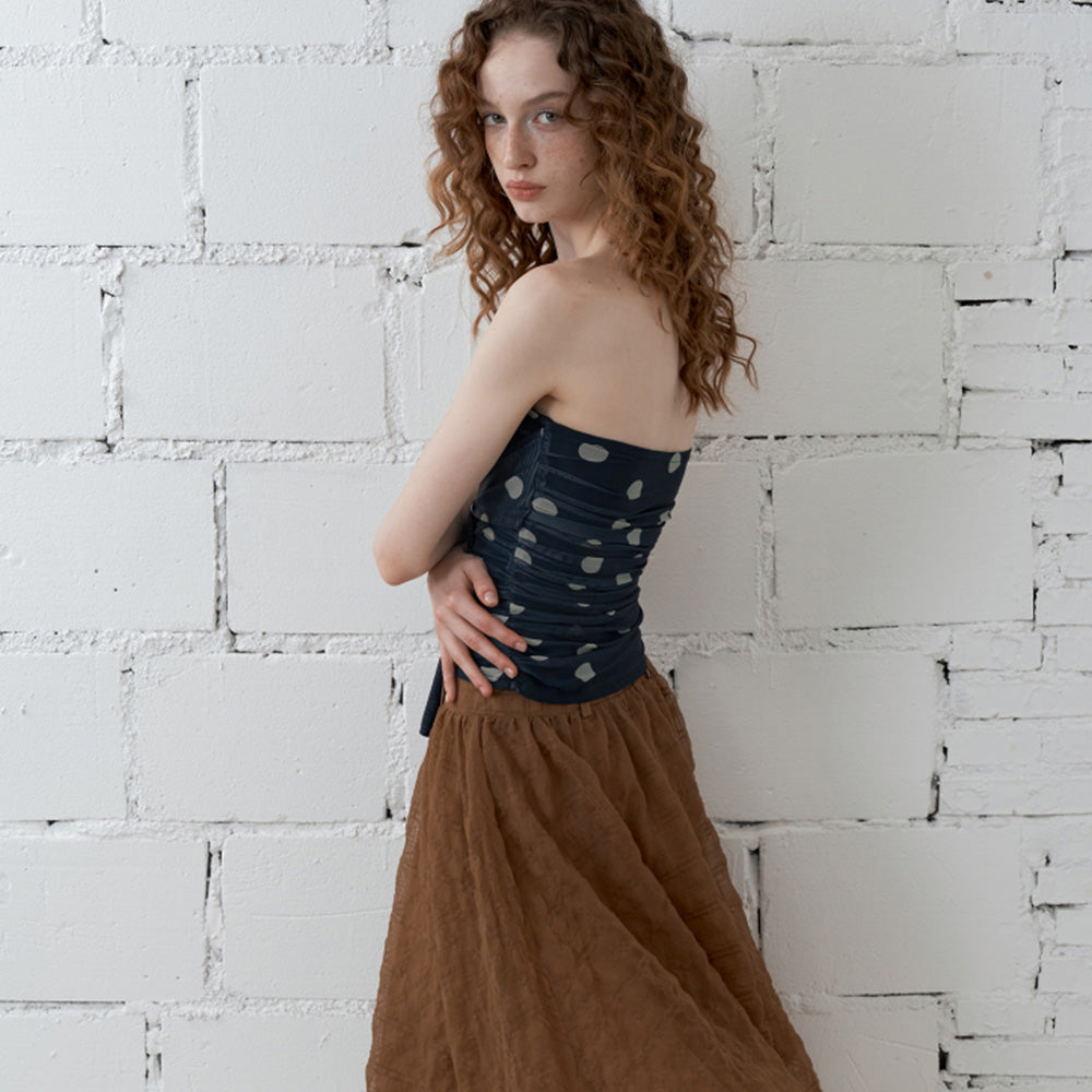 2AM POETRY Brown Ruffled Skirt