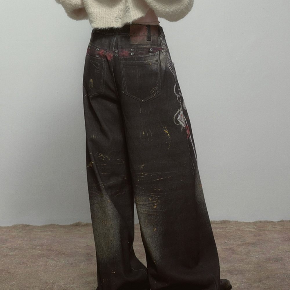 WOOHA Wide-Leg Jeans