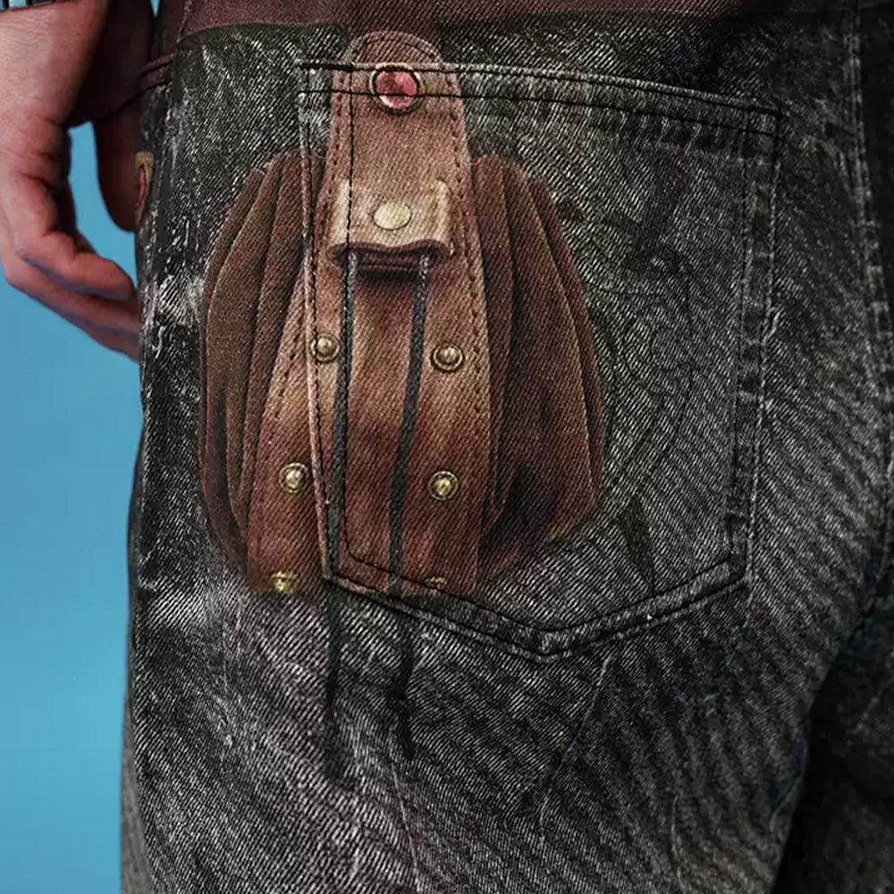 YADcrew Sword Print Jeans