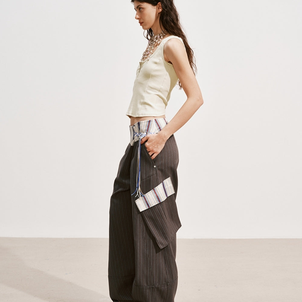 MEDIUM WELL Striped Cargo Pants
