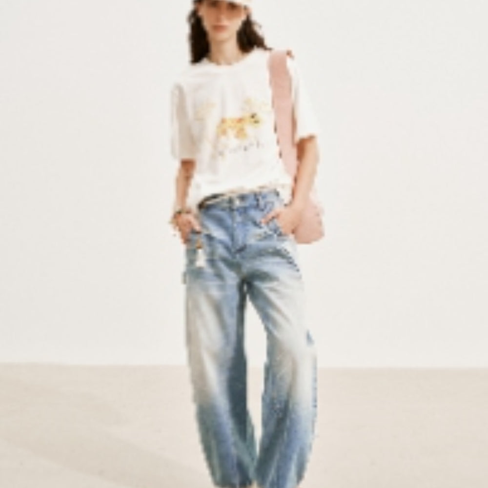 MEDIUM WELL Mulberry Silk and Cotton T-shirt