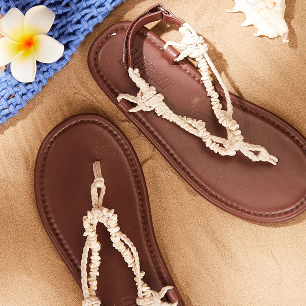 LACERTA Beaded Sandals