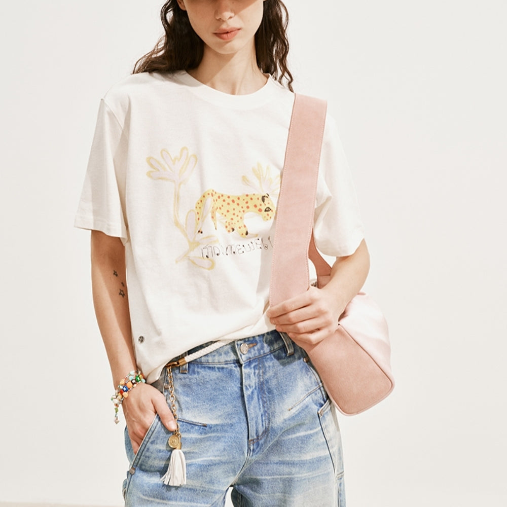 MEDIUM WELL Mulberry Silk and Cotton T-shirt