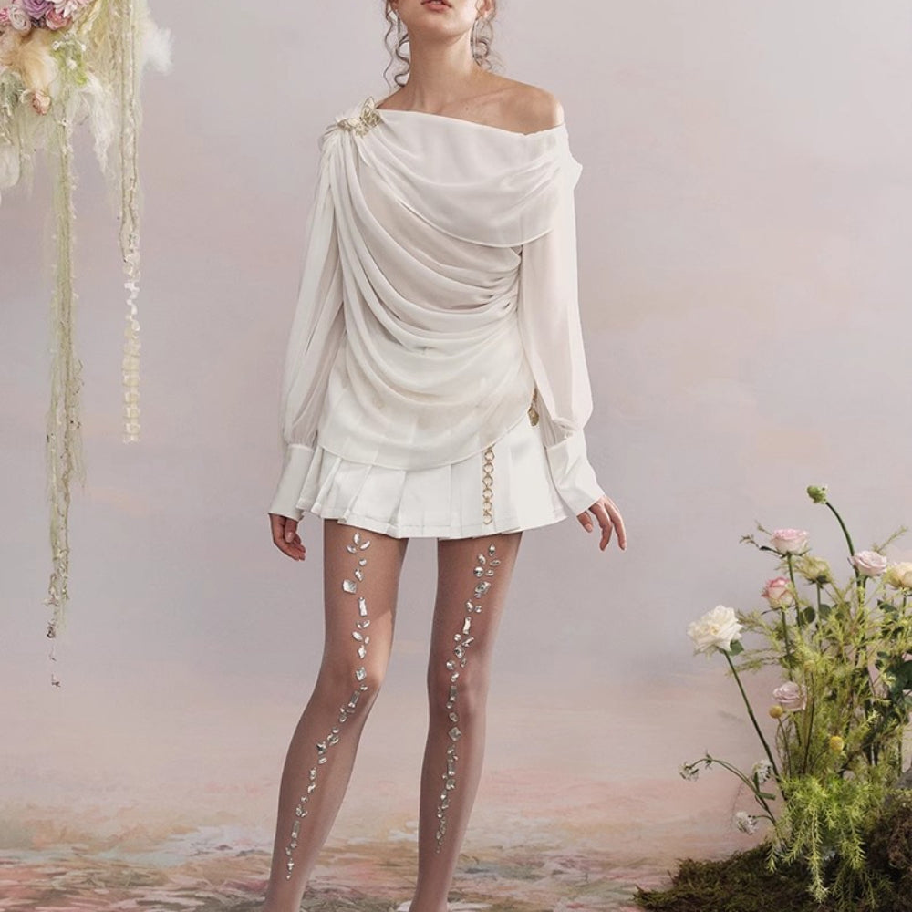 ARTE PURA White Chiffon Blouse