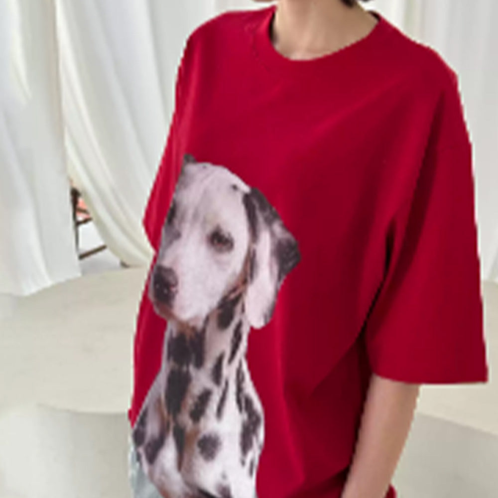 ANTERIORLOVED Dalmatian Print T-shirt