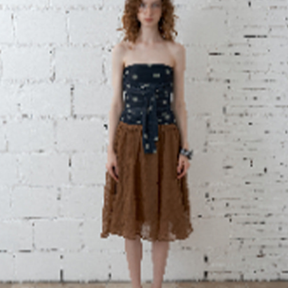 2AM POETRY Brown Ruffled Skirt