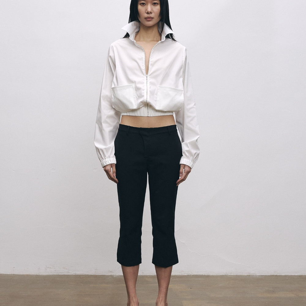 SANFRONTIERES Zip-Front Shirt