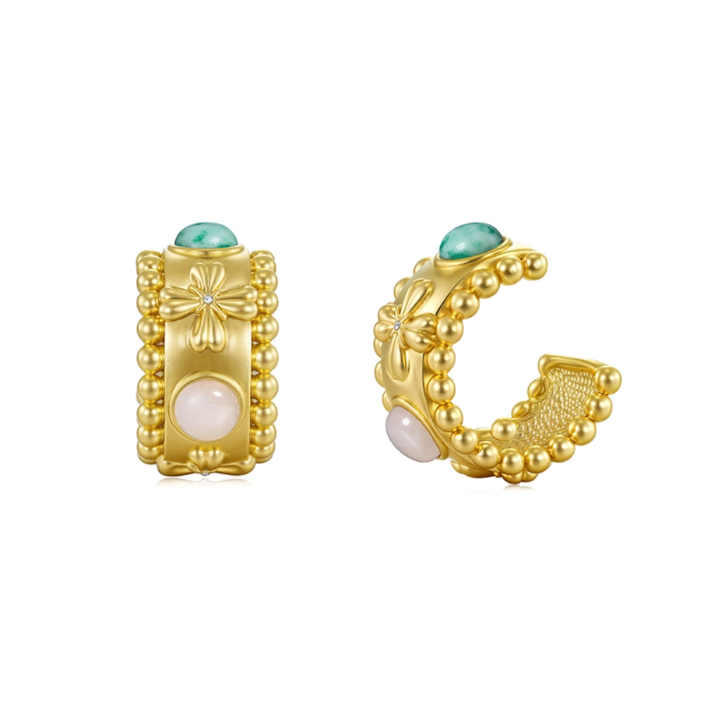 tokokkino Stone Bow Earrings