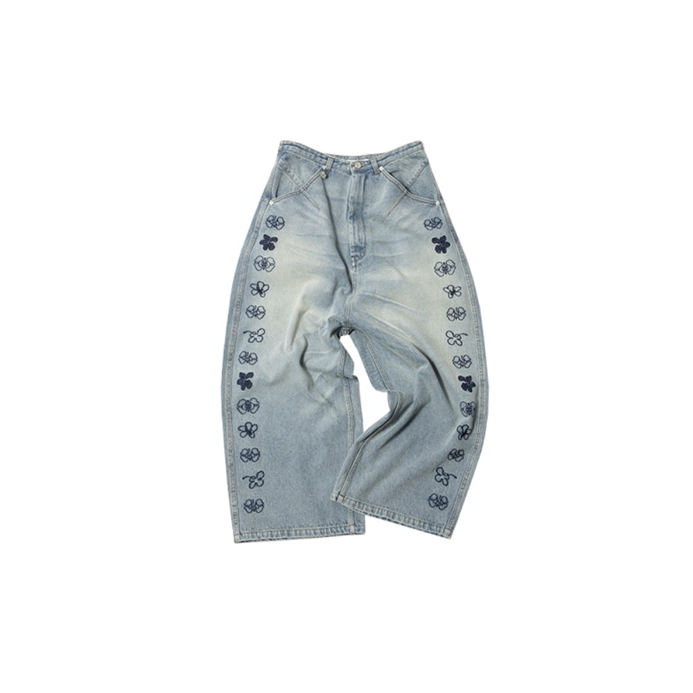 MEDIUM WELL Logo-Embossed Jeans