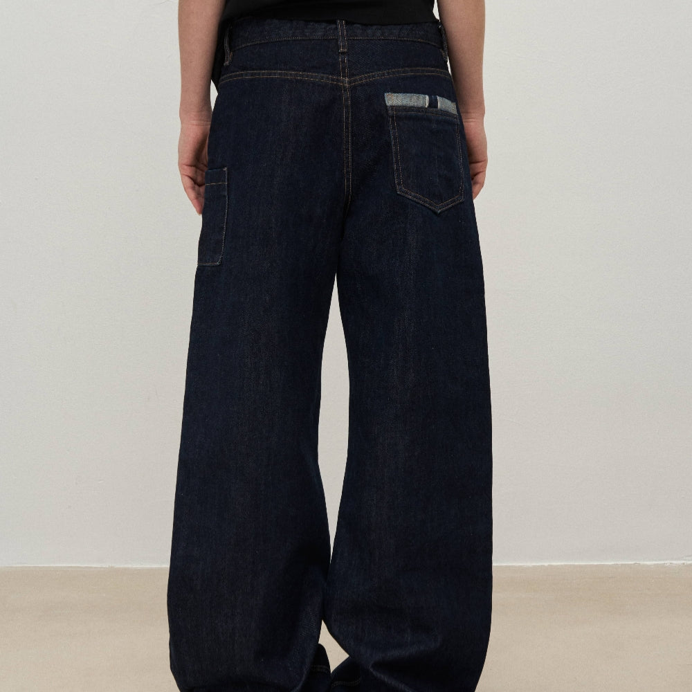 Dpercent｜Red-edge selvedge denim scimitar jeans