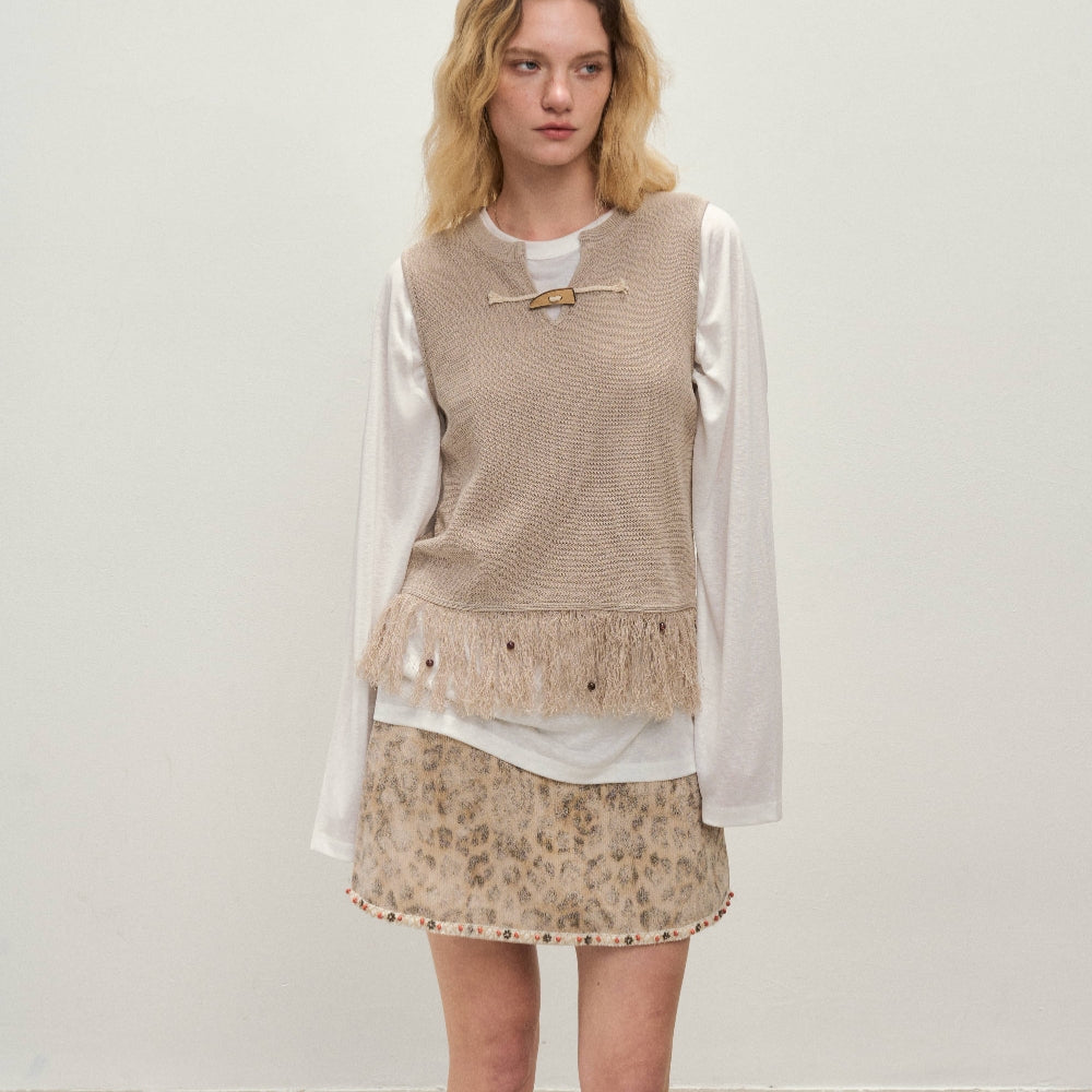 Dpercent｜Leopard print skirt