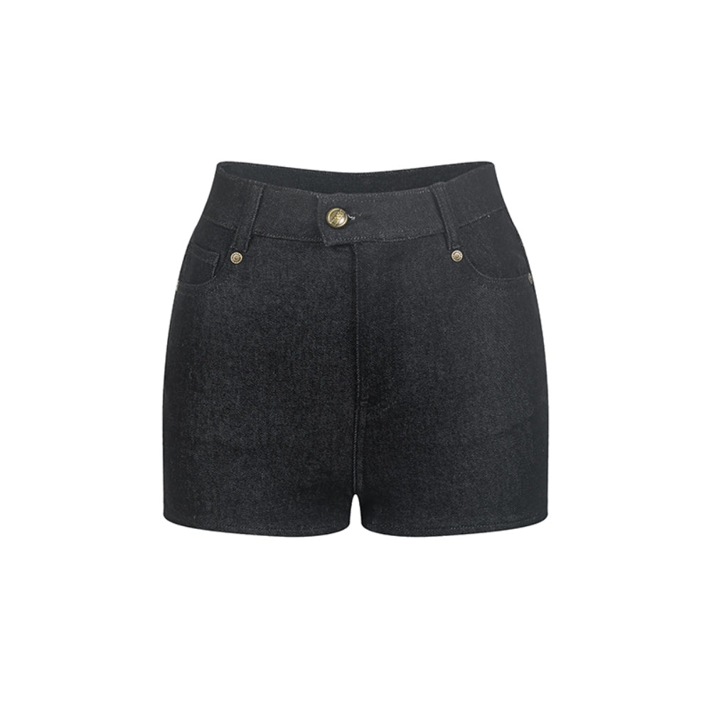WOOHA High-Waisted Denim Shorts