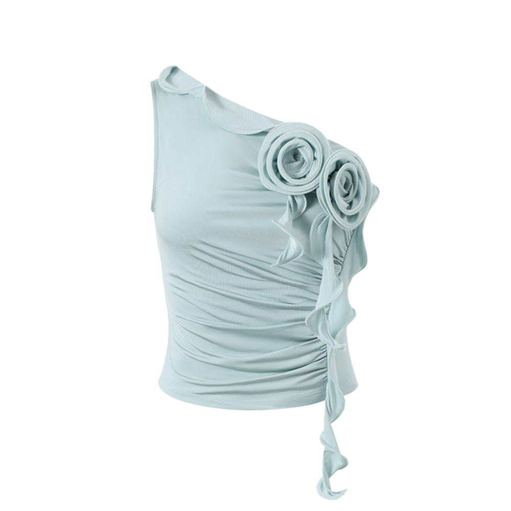 CNLEEWEI Rose Backless Top