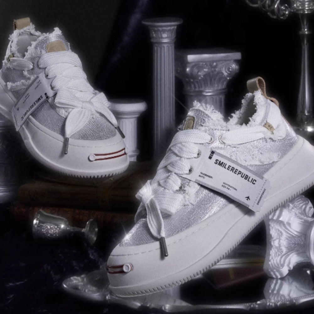 SMILEREPULIC  open smile platform shoes slliver