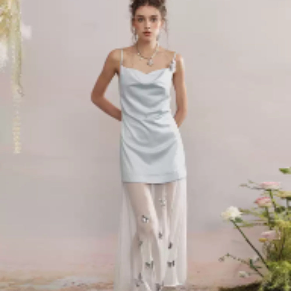 ARTE PURA Blue Sequin Dress