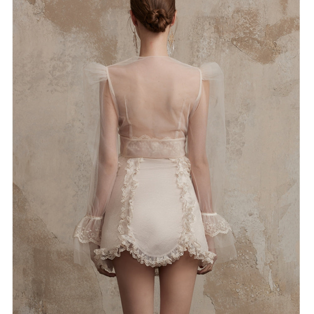 FA SOGNO Lace Pencil Skirt