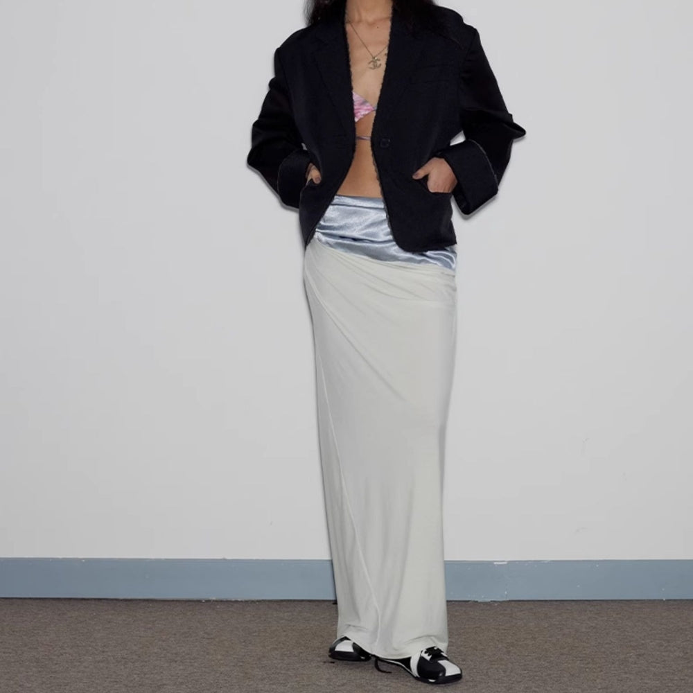 MEDIUM WELL TENCEL Wool Maxi Skirt