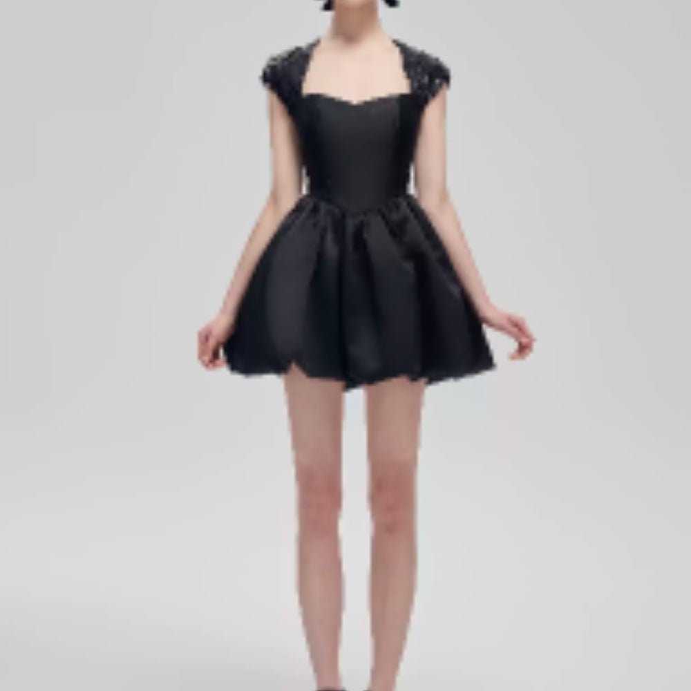 FA SOGNO Black Swan Sequin Dress