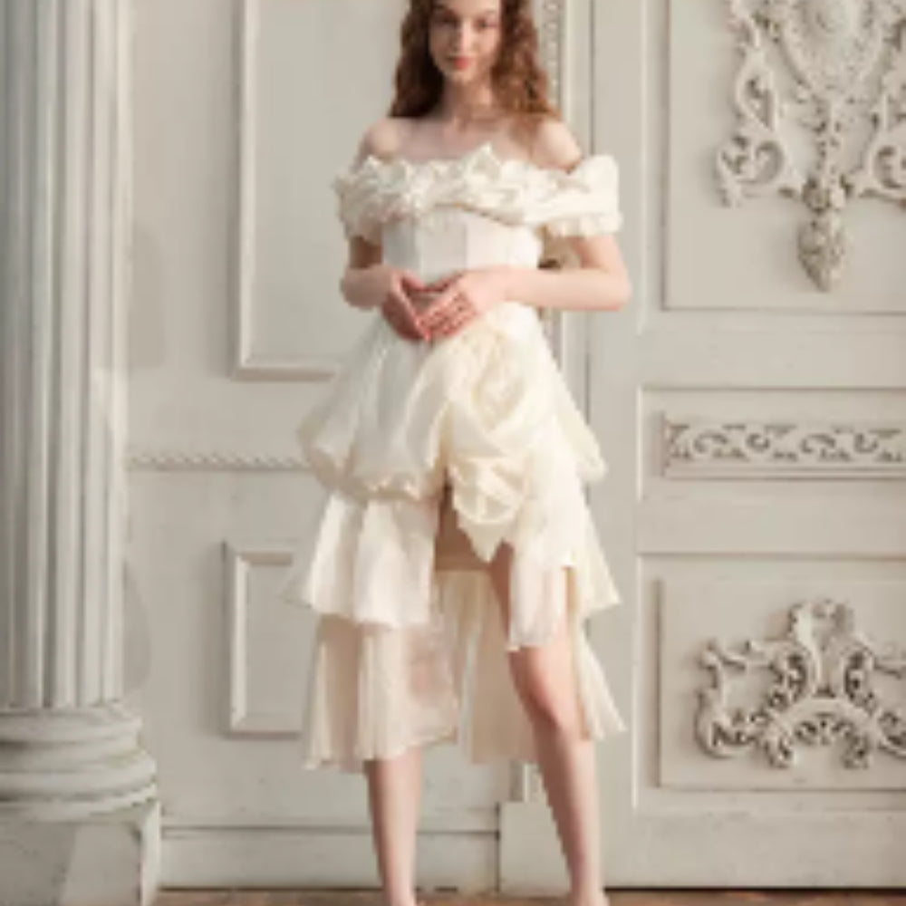 ARTE PURA White Strapless Gown