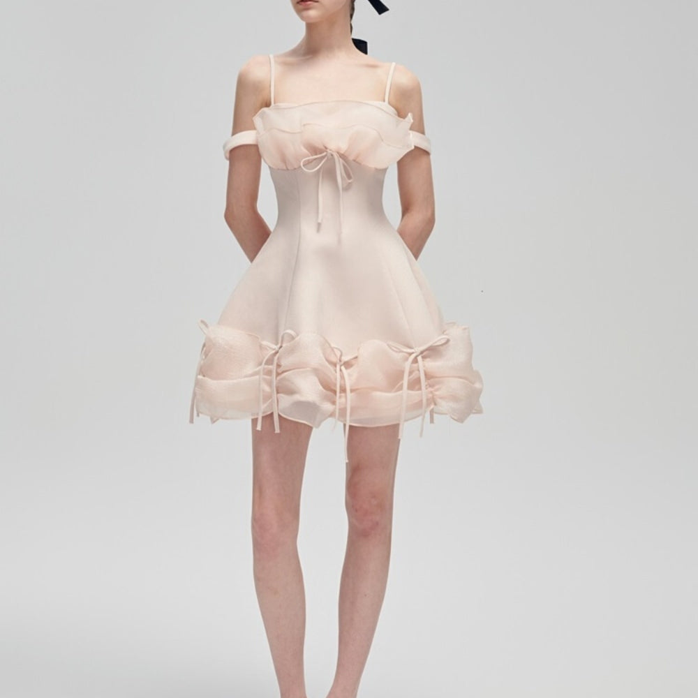 FA SOGNO Pink Tiered Dress