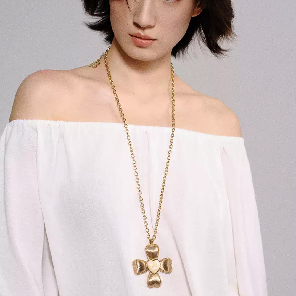 tokokkino Cream Bow Necklace