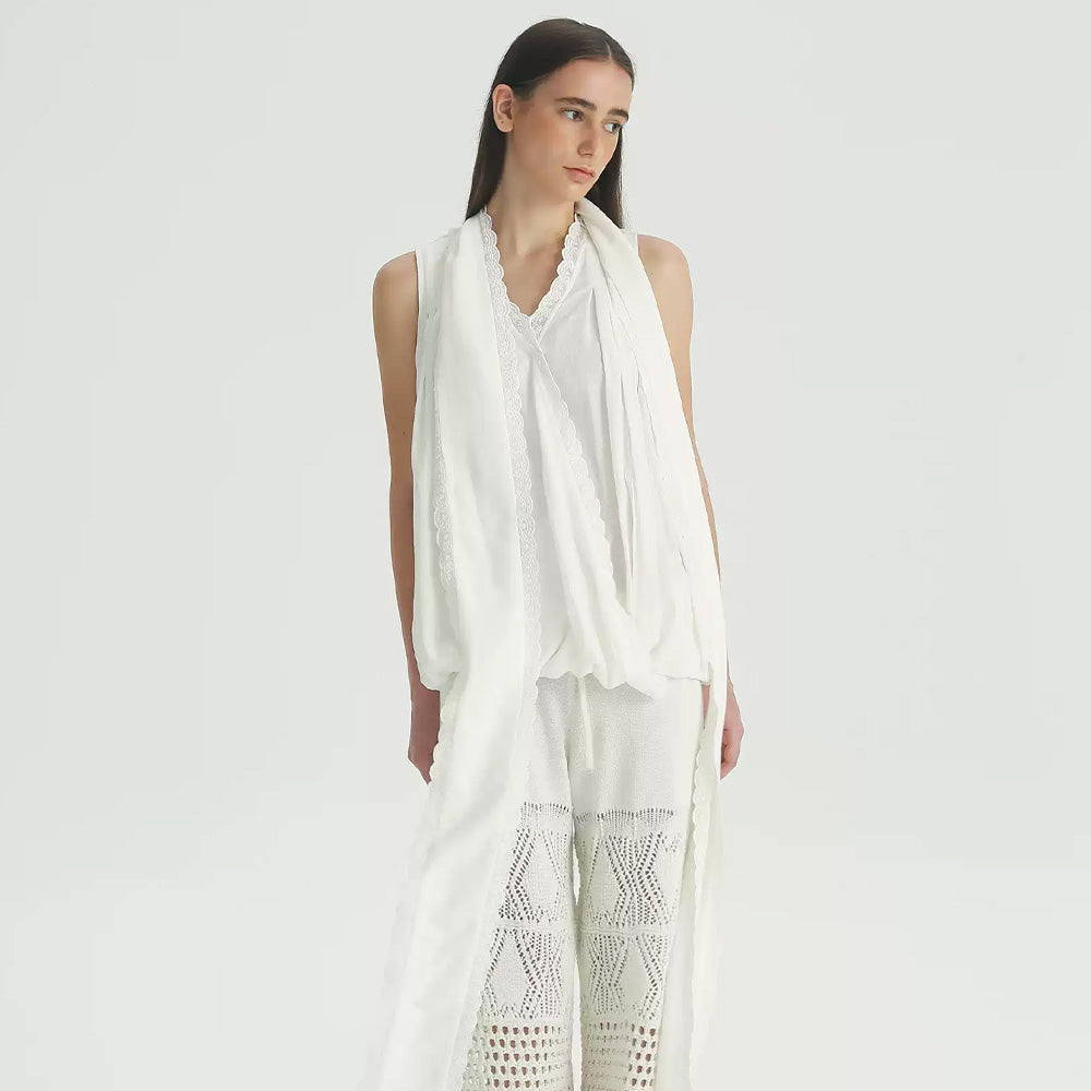 1COTHEN Sheer Wide-Leg Pants