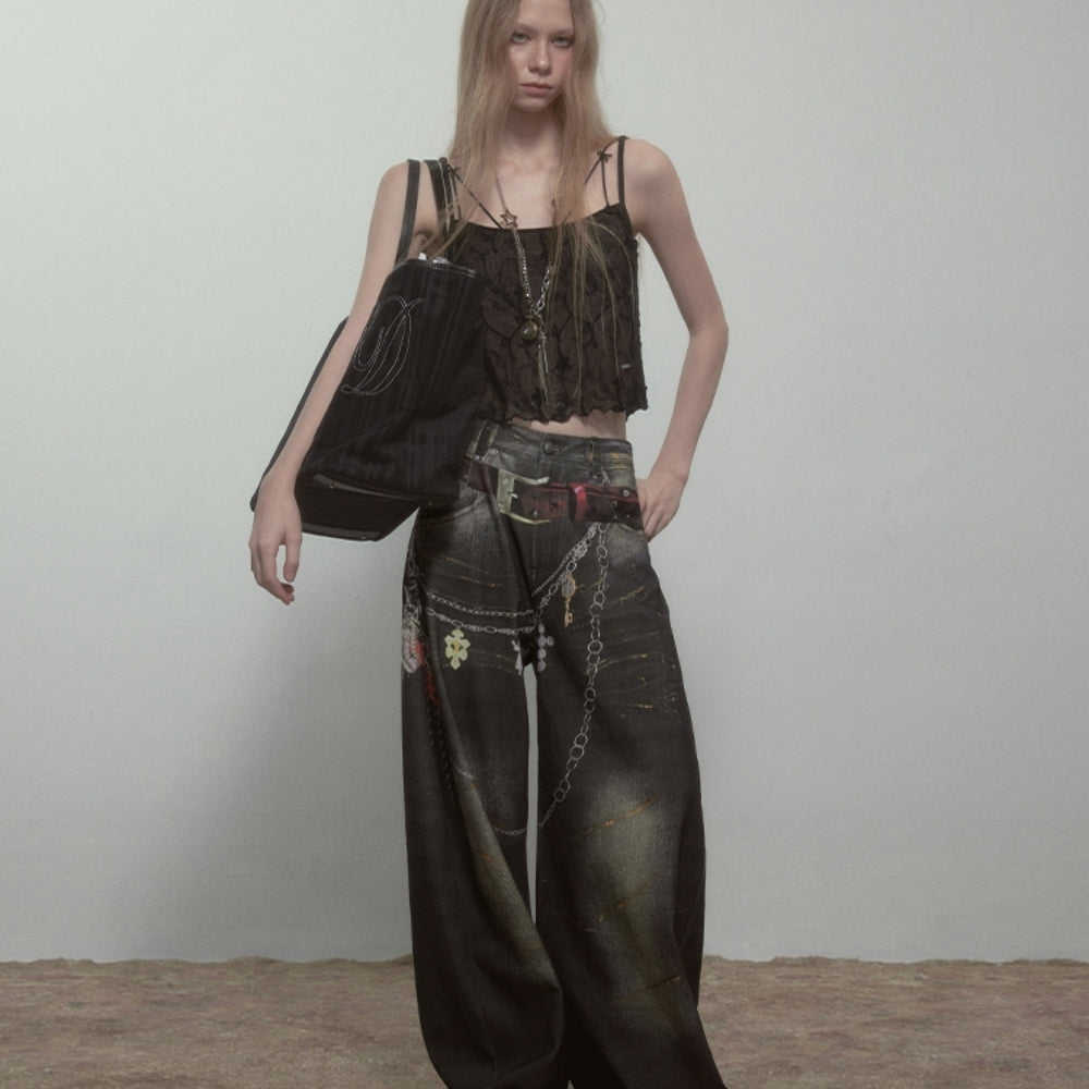 WOOHA Wide-Leg Jeans