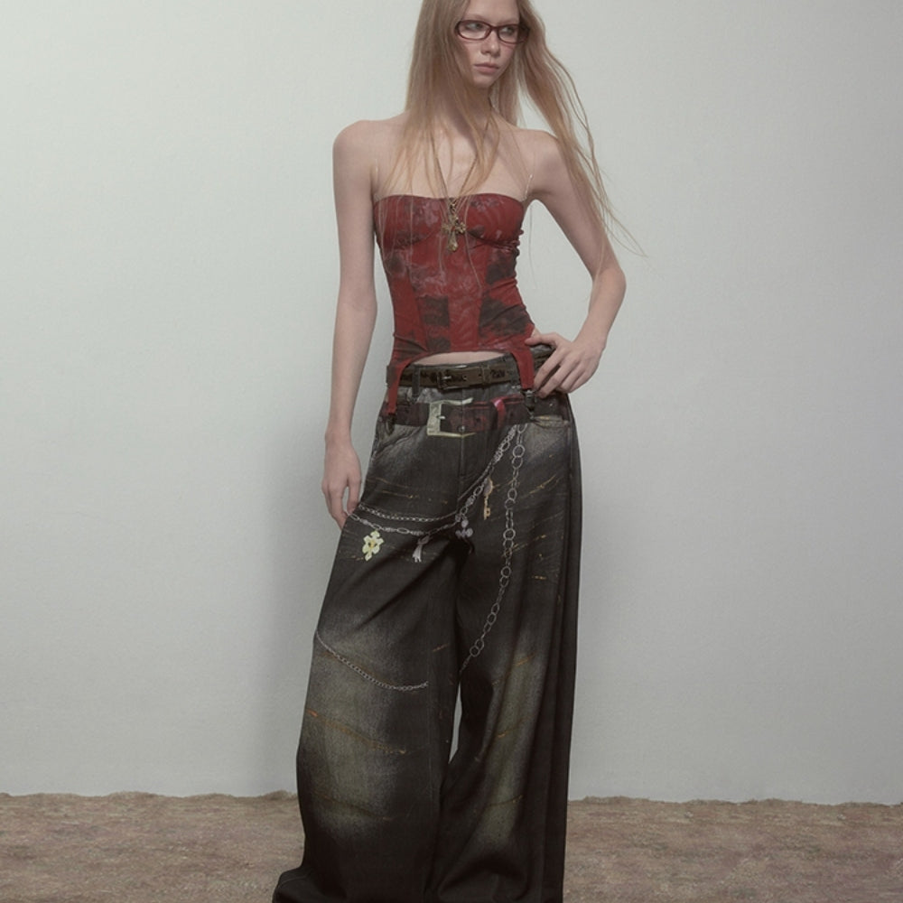 WOOHA Wide-Leg Jeans