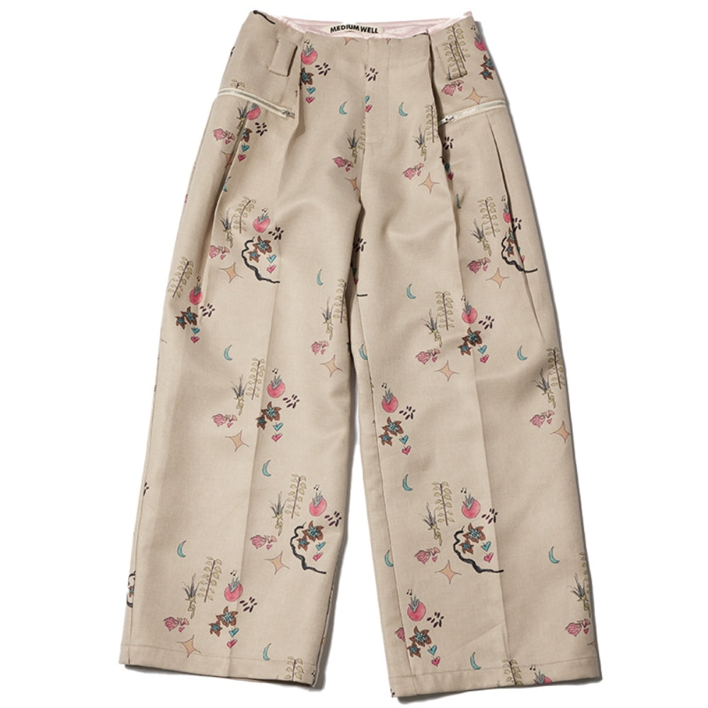 MEDIUM WELL Printed Wide-Leg Pants