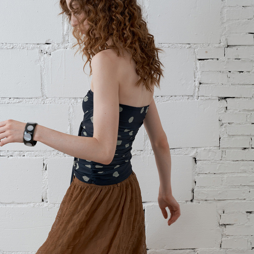 2AM POETRY Brown Ruffled Skirt
