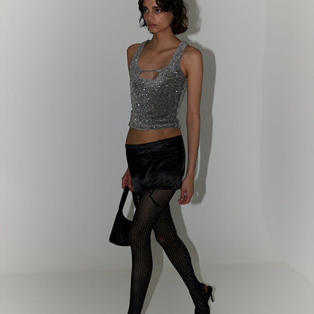 SANFRONTIERES Sparkle Tank Top