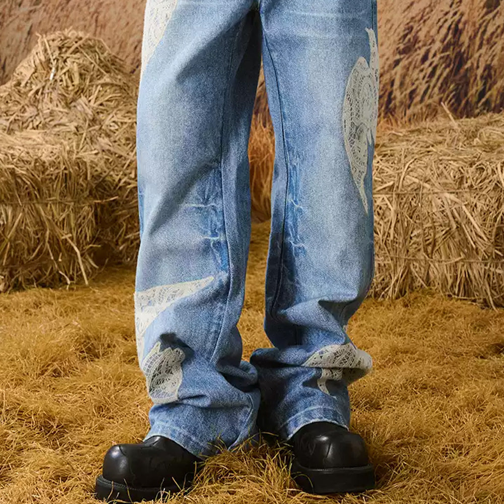 YADcrew Dove Print Jeans