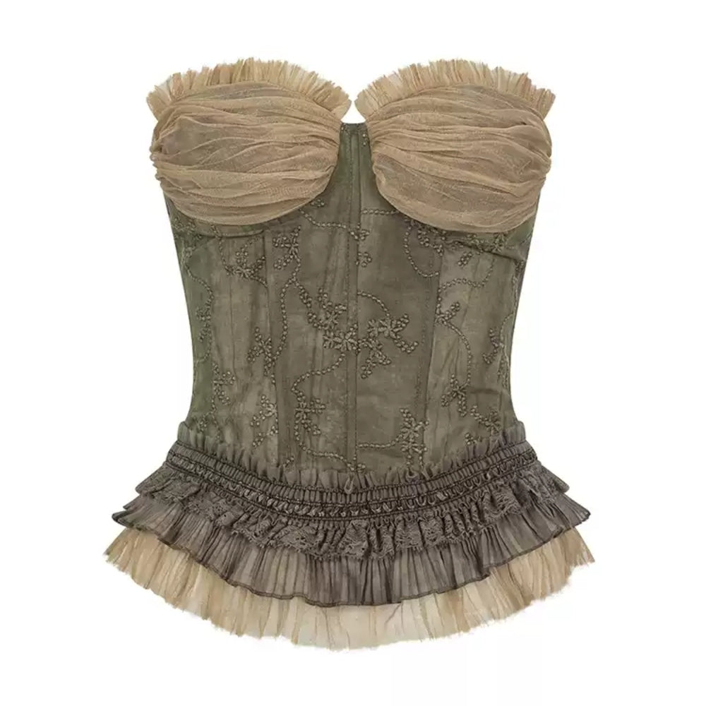 WOOHA Distressed Net Top