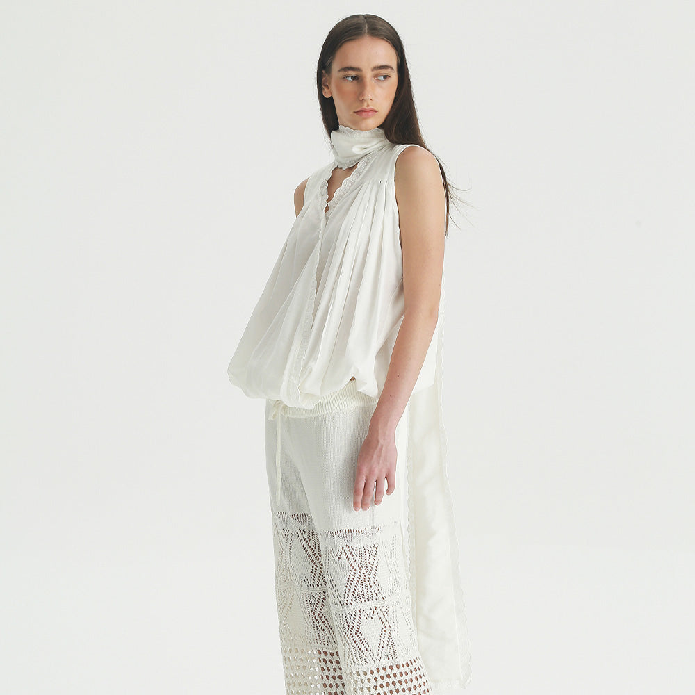 1COTHEN Sheer Wide-Leg Pants