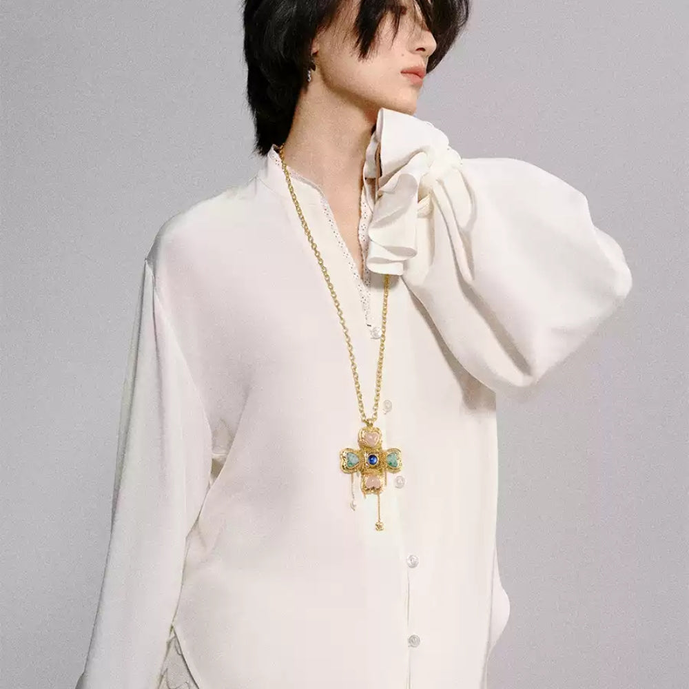 tokokkino Crystal Bow Necklace
