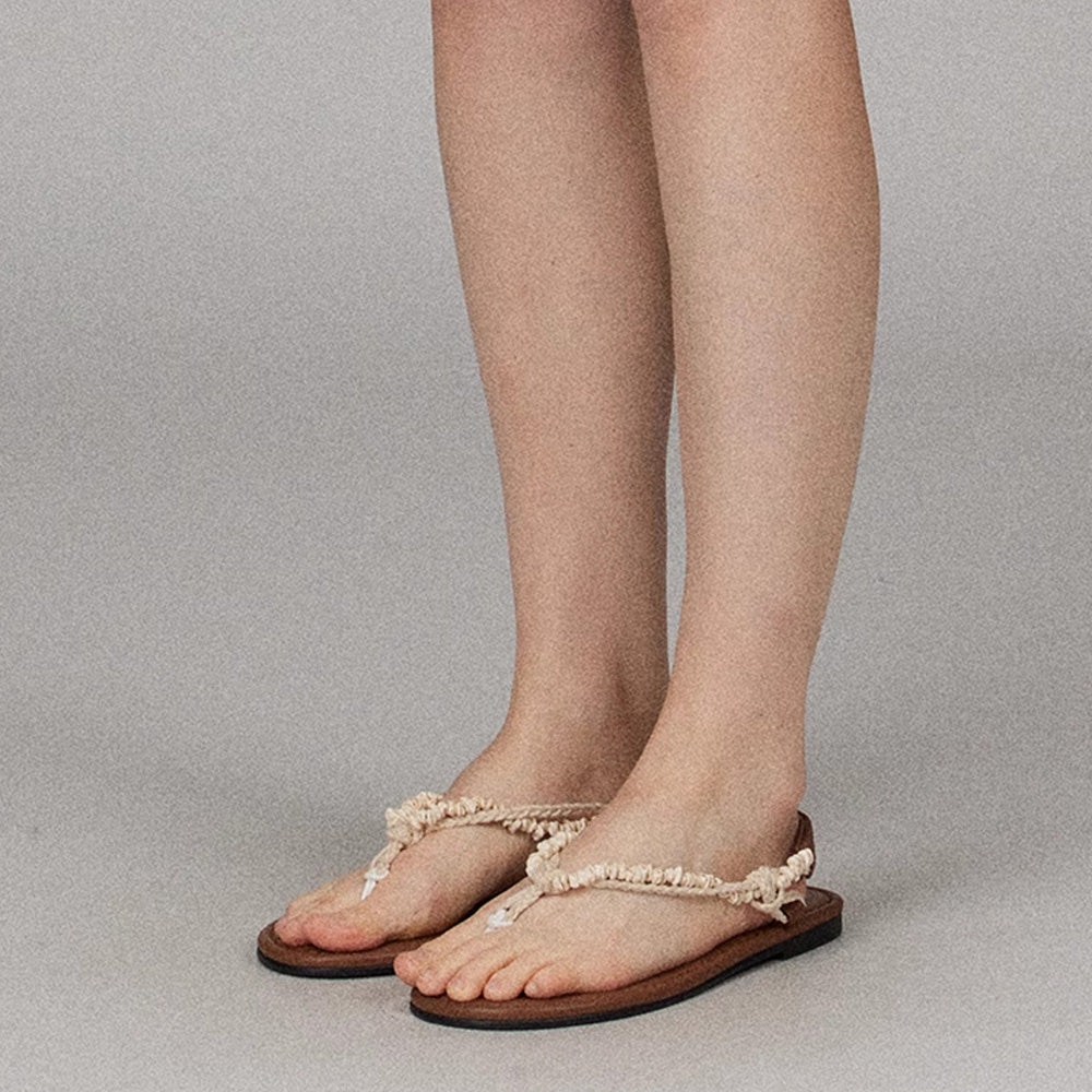 LACERTA Beaded Sandals