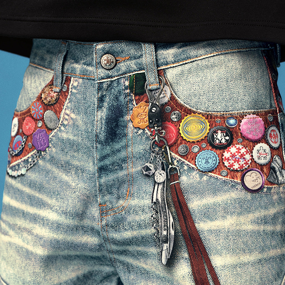 YADcrew Bottle Cap Jeans