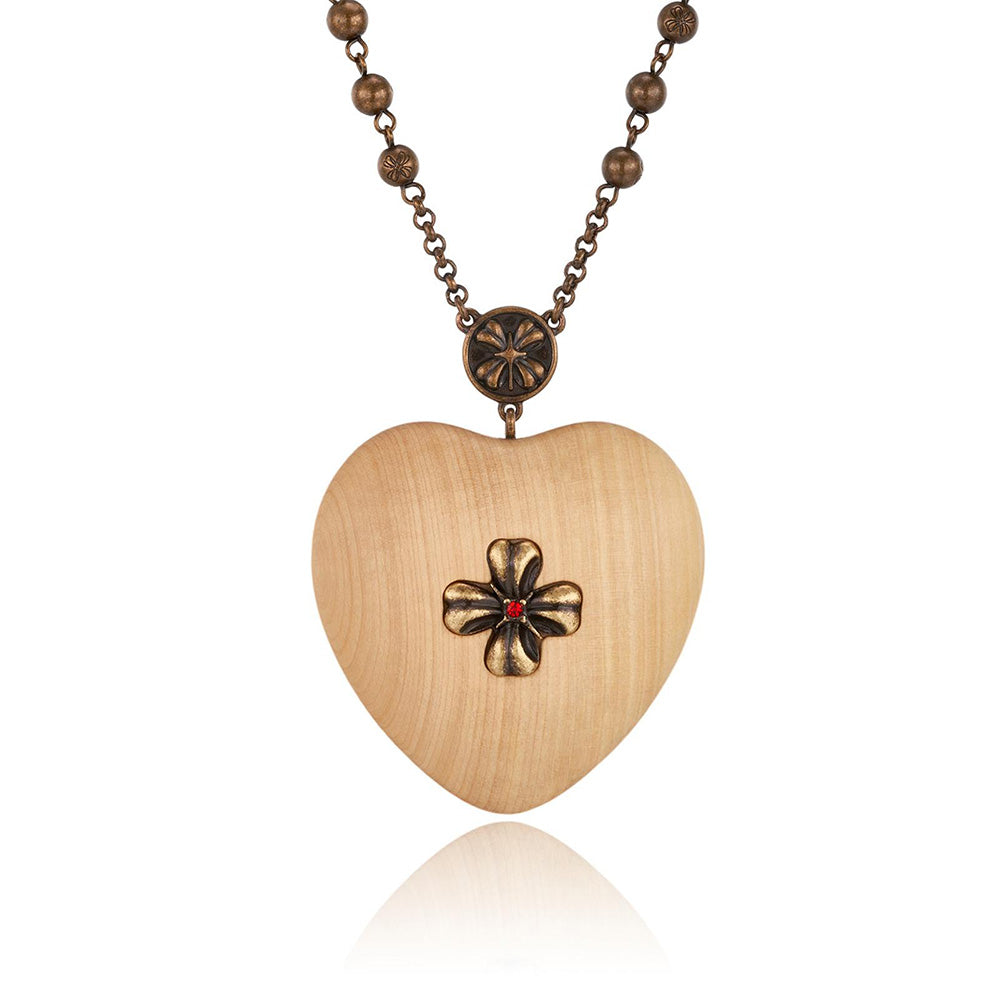 Wooden Heart Necklace